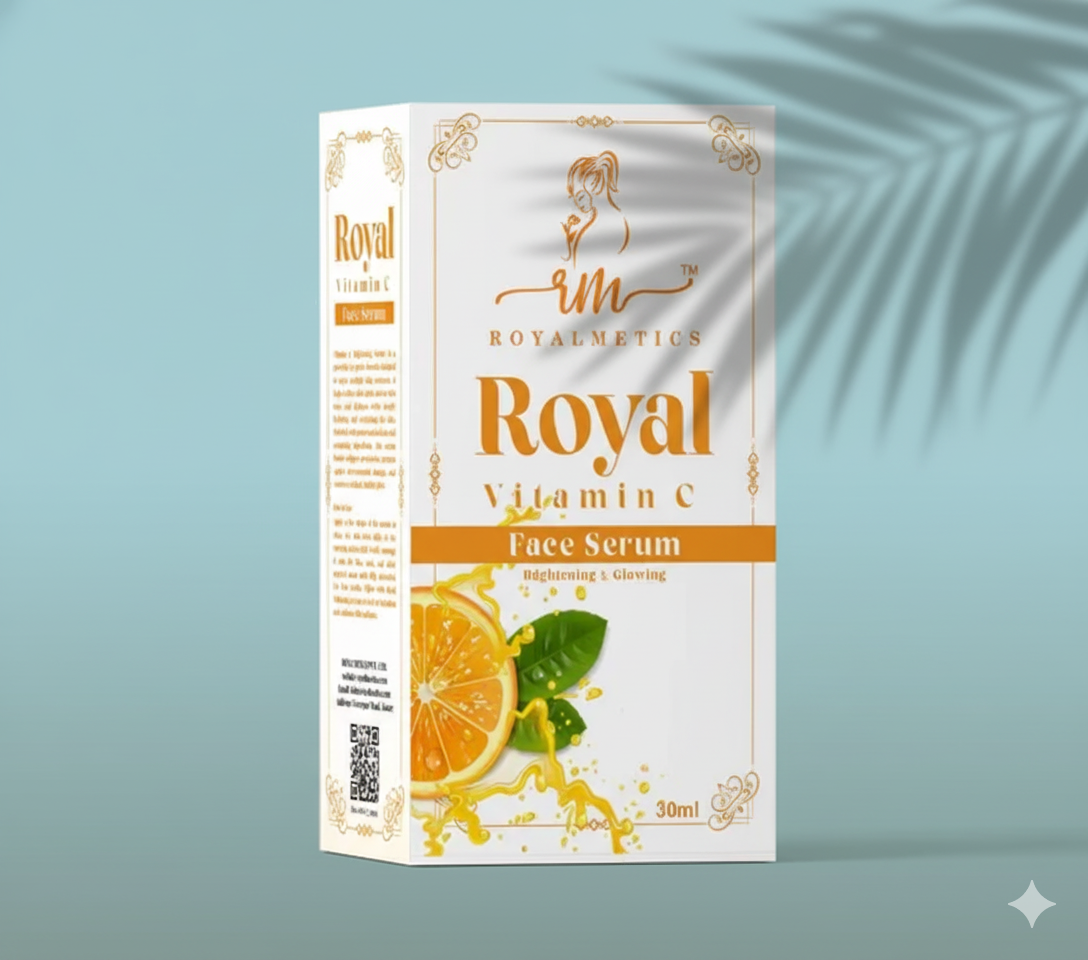 Royal Vitamin C Face Serum – Brightening & Glowing Skin Formula with Antioxidants (30ml)