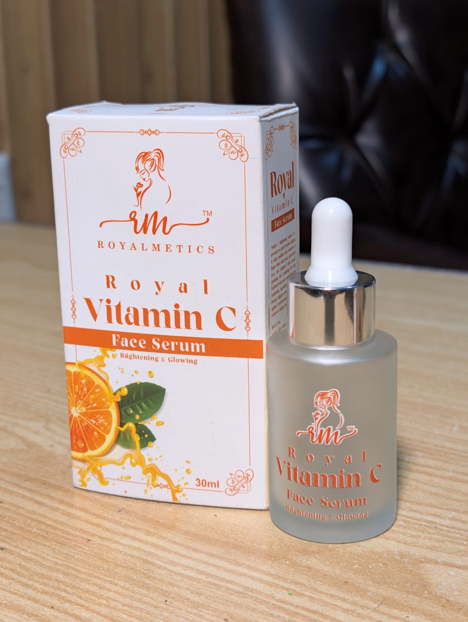 Royal Vitamin C Face Serum – Brightening & Glowing Skin Formula with Antioxidants (30ml)
