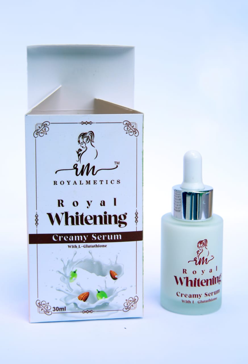 Royal Whitening Creamy Serum with L-Glutathione – Deep Brightening & Skin Repair Formula (30ml)