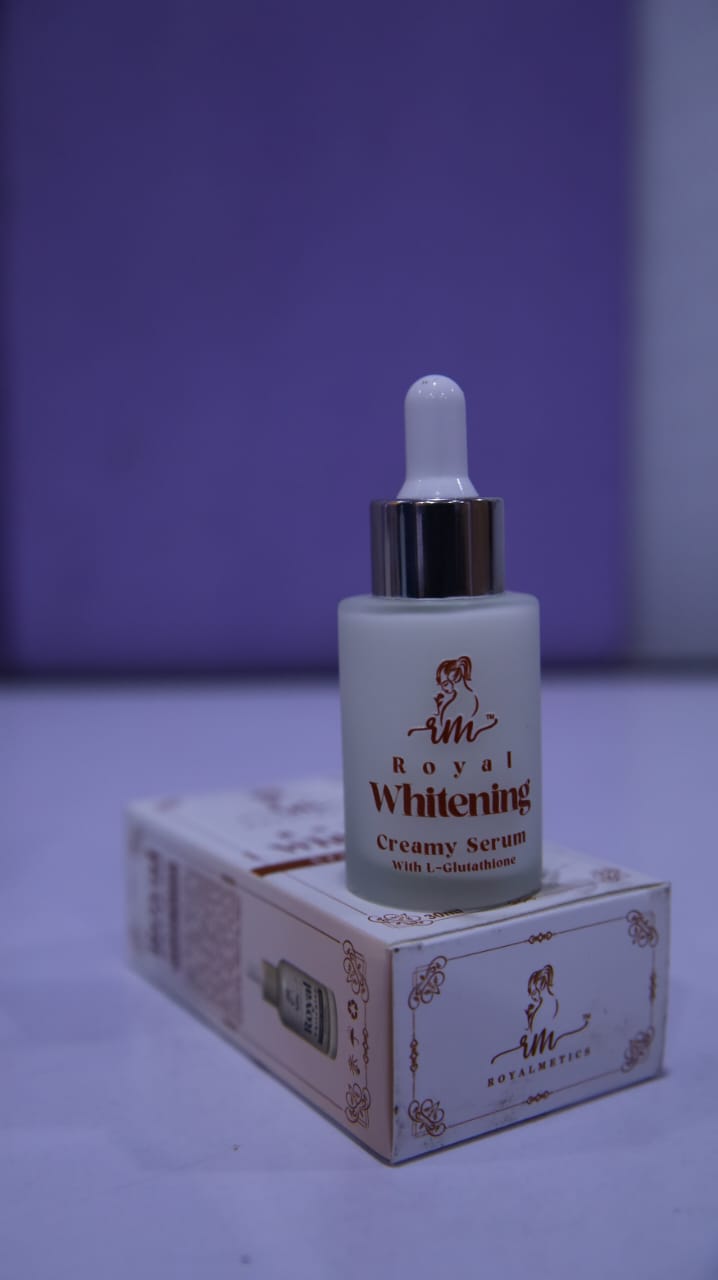 Royal Whitening Creamy Serum with L-Glutathione – Deep Brightening & Skin Repair Formula (30ml)