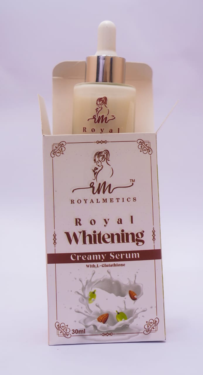 Royal Whitening Creamy Serum with L-Glutathione – Deep Brightening & Skin Repair Formula (30ml)